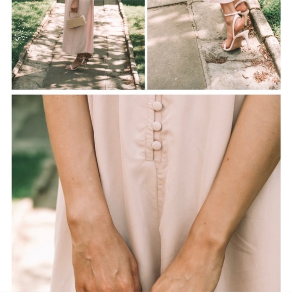 ❤️NWT ASOS 8 Blush Jumpsuit Silky wedding dress - Picture 4 of 8